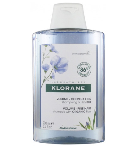 Klorane Volume Shampoing Au Lin Bio 200ml