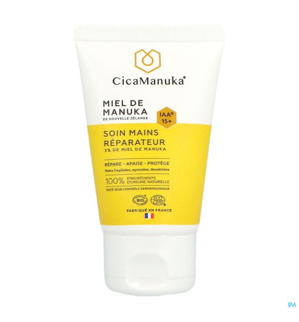 Cicamanuka – Soin des mains réparateur au miel de manuka iaa15+ bio, 50 ml