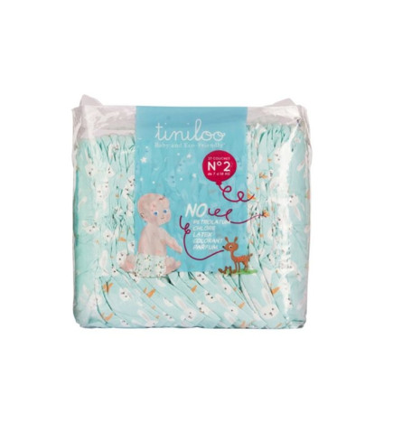 Tiniloo Couches écologiques taille 2 (3-6Kg) Lapin X28
