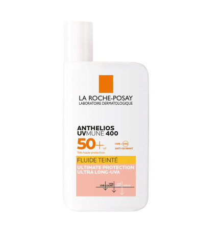 La Roche-Posay – Anthelios fluide UVMune 400 avec parfum et teinte SPF50+, 50 ml