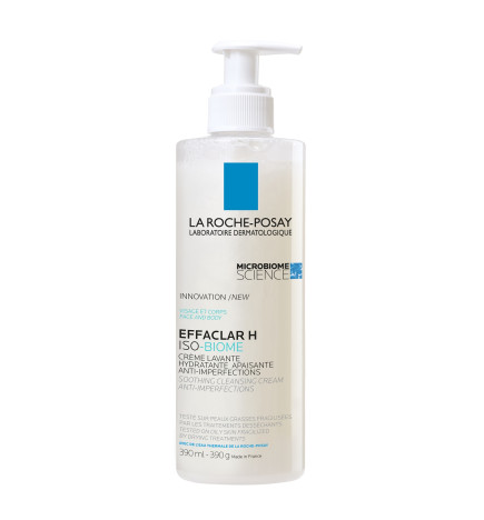 La Roche-Posay – Effaclar H Iso-Biome crème lavante hydratante apaisante anti-imperfections, 390 ml