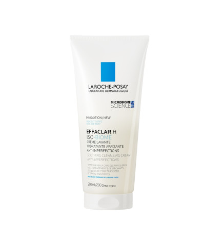 La Roche-Posay – Effaclar H Iso-Biome crème lavante hydratante apaisante anti-imperfections, 200 ml