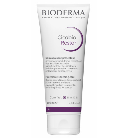 Bioderma – Cicabio Restor, crème réparatrice visage/corps peaux abîmées/irritées, 100 ml