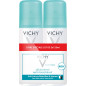 Vichy – Déodorant aérosol anti-transpirant 48 h anti-traces sans effet carton, 2 × 125 ml