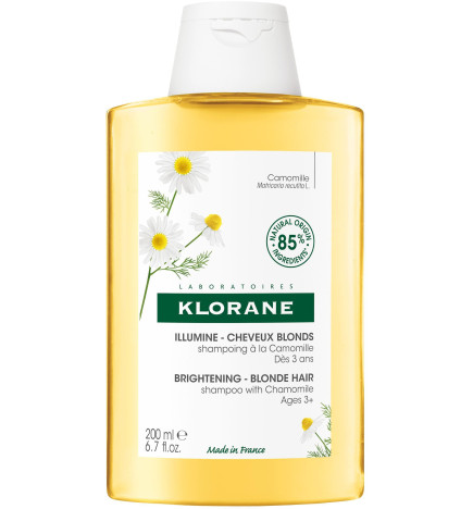 Klorane – shampoing à la camomille, illumine cheveux blonds, 200 ml