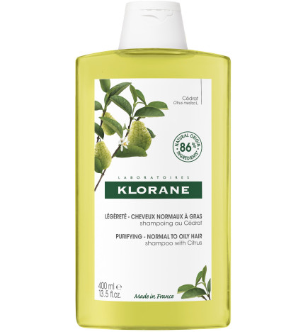 Klorane – shampoing au cédrat légèreté, 400 ml