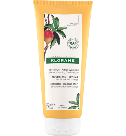 Klorane – mangue après-shampoing nutrition à la mangue, cheveux secs, 200 ml