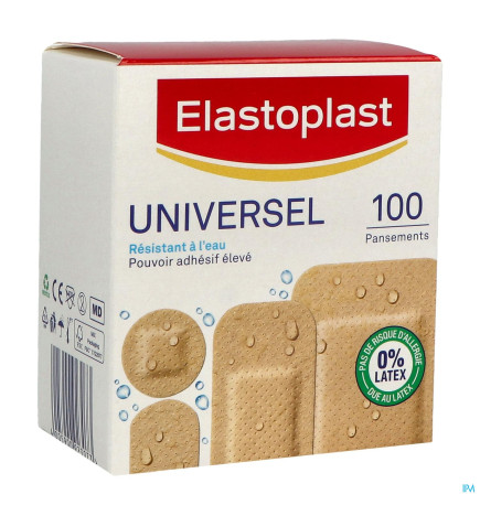 Elastoplast – Universel Plastique 100 Pansements 4 formats