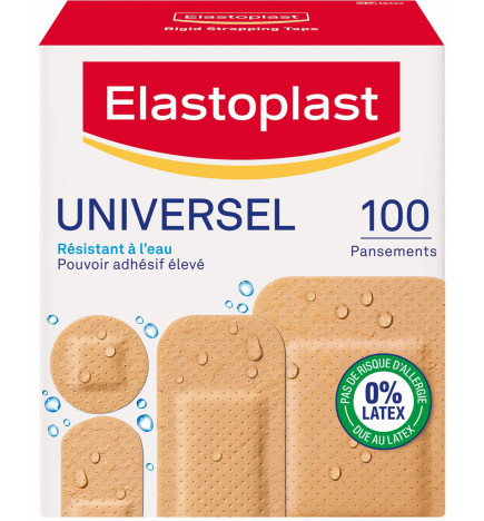 Elastoplast – Universel Plastique 100 Pansements 4 formats