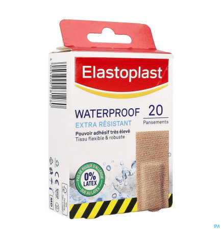 Elastoplast – Pansements Waterproof Extra Résistant 20 pansements