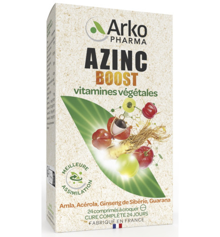 Arkopharma Azinc Boost Vitamines végétales 24cp