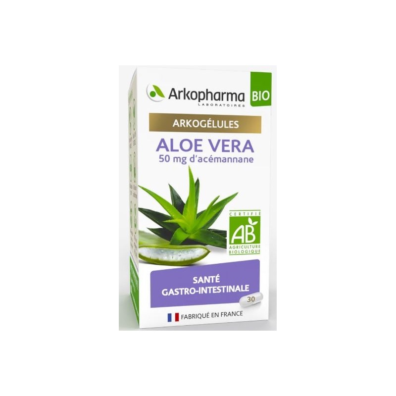 Arkopharma Arkogélules Bio Aloe Vera 50mg d' Acémannane x30cp