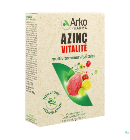 Azinc – Multivitamines végétal vitalité, 30 comprimés