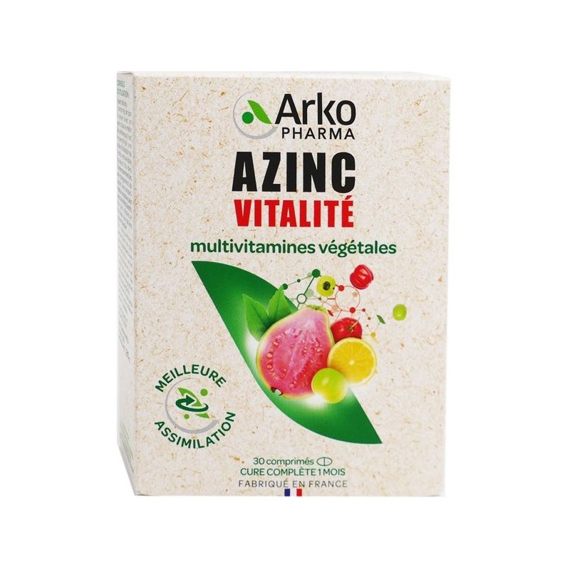 Arkopharma Azinc Multivitamines Végétal Vitalité 30cp