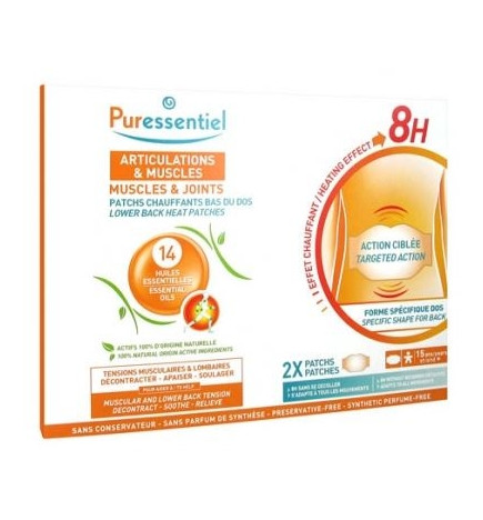 Puressentiel Articulations & Muscles Patchs Chauffants aux 14 Huiles Essentielles 2 Patchs