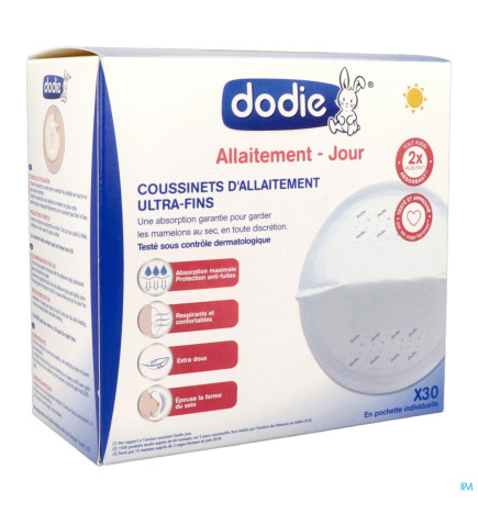 Dodie – Coussinets d’allaitement ultra-fins jour, x30