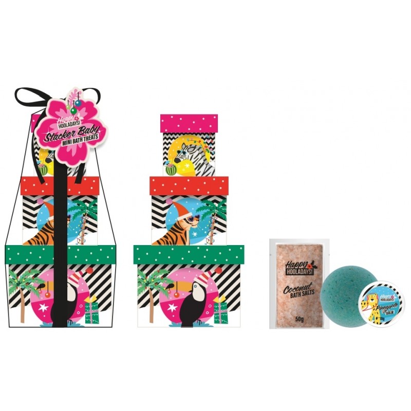 Ageti – Coffret Bain Stacker Baby, Trio Noix de Coco