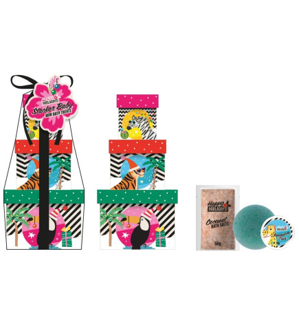 Ageti – Coffret Bain Stacker Baby, Trio Noix de Coco