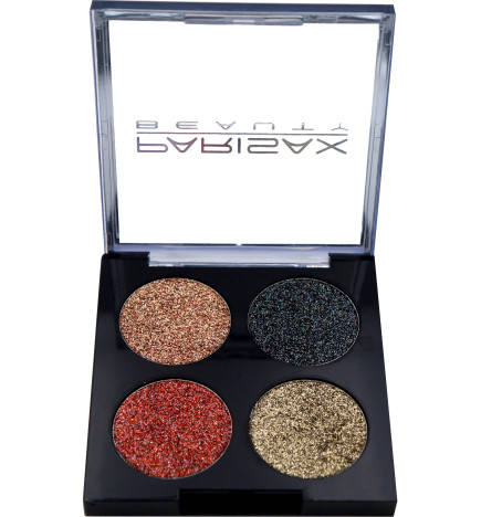 Parisax – Palette paillettes multi-teintes, palette 4 fards