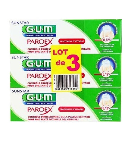 Gum Paroex Gel Dentifrice 75 ML X 2