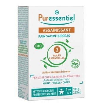 Assainissant Pain Savon Surgras aux 3 Huiles Essentielles 100 g