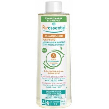 Assainissant Savon Liquide Surgras aux 3 Huiles Essentielles Éco Recharge 500 ml