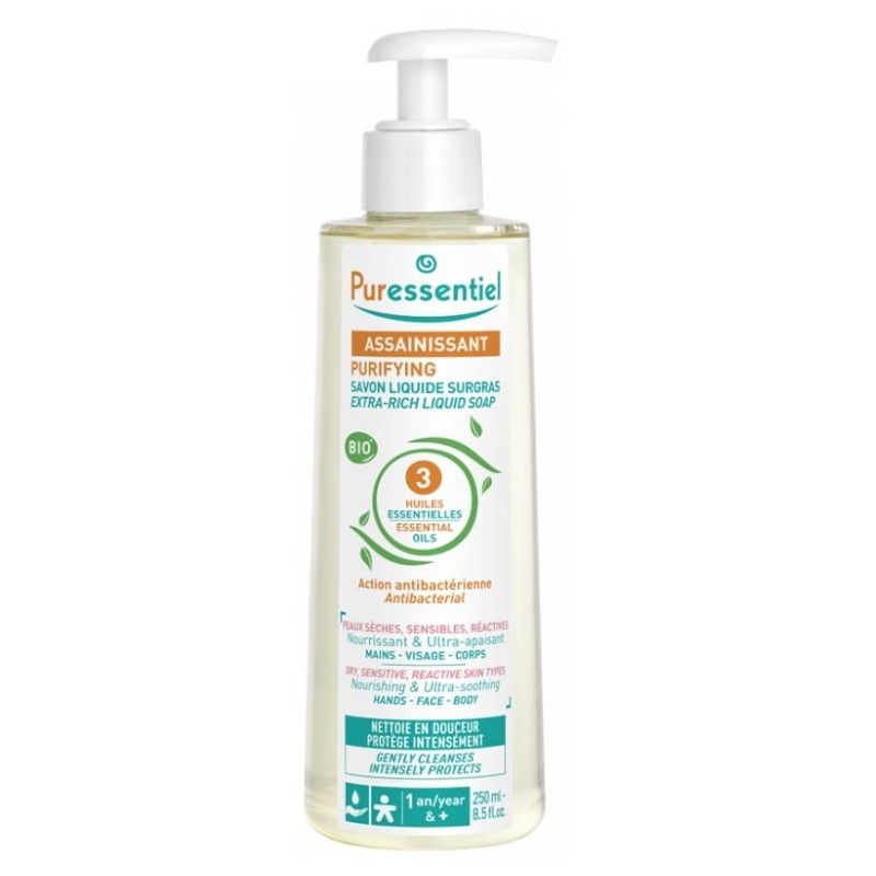 Assainissant Savon Liquide Surgras aux 3 Huiles Essentielles Éco Recharge 500 ml