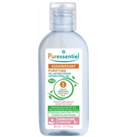 Assainissant Gel Antibactérien aux 2 Huiles Végétales 80 ml