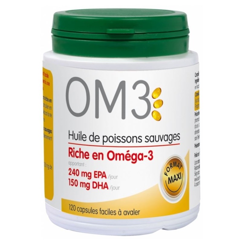 OM3 Huile de Poissons Sauvages 120 Capsules