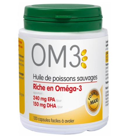 OM3 Huile de Poissons Sauvages 120 Capsules
