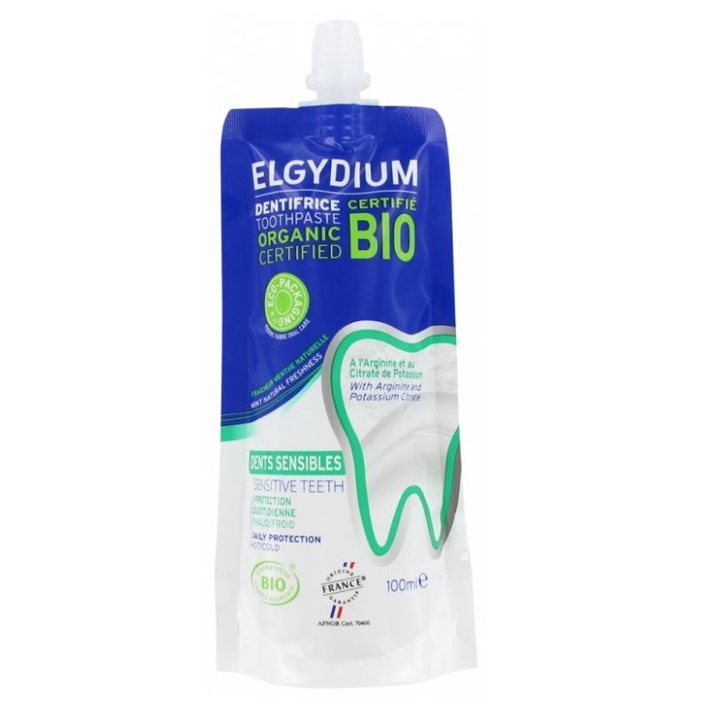 Elgydium Dentifrice Dents Sensibles Bio Éco-Packaging 100 ml