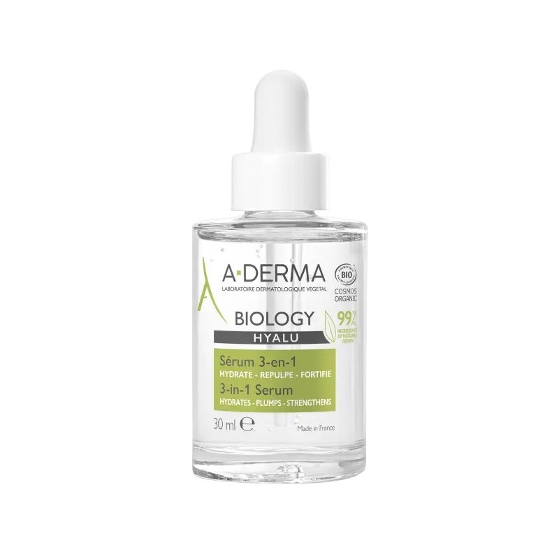 A-Derma Biology Hyalu Sérum 3-en-1 à l'acide hyaluronique 30 ml