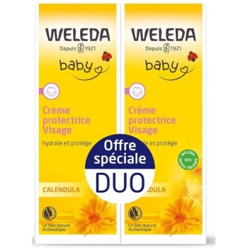 Baby Crème Protectrice Visage Calendula Lot de 2 x 50 ml