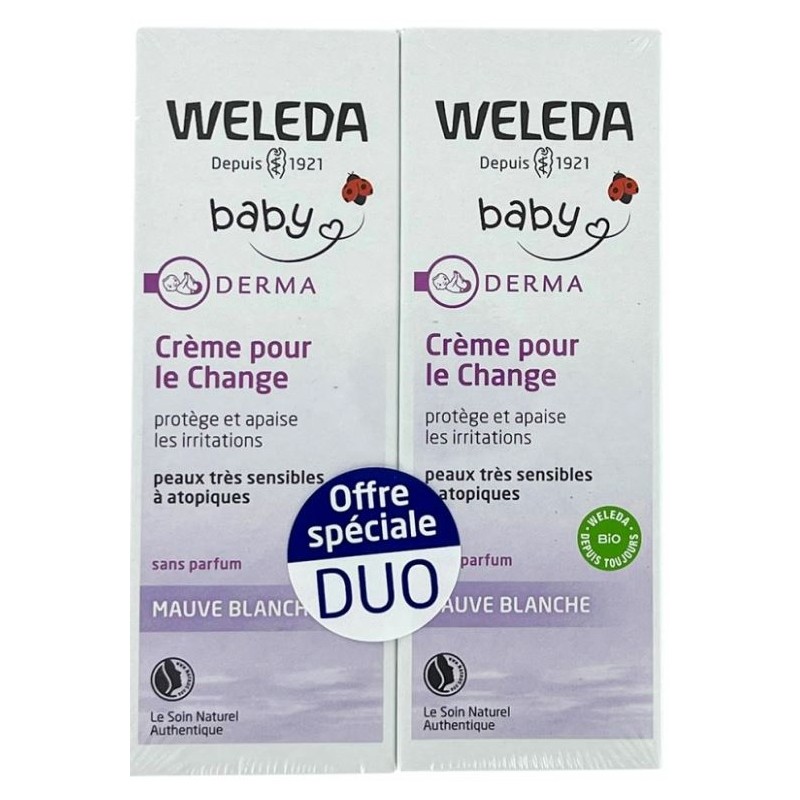 Bébé Derma Crème Pour Le Change à La Mauve Blanche Lot de 2 x 50 ml