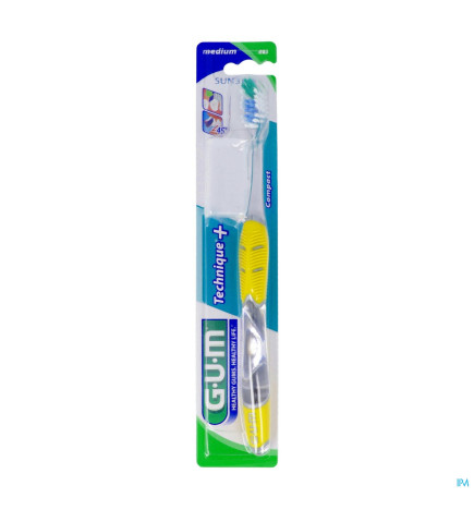 GUM – Technique+ Brosse A Dents Adulte Medium Compacte