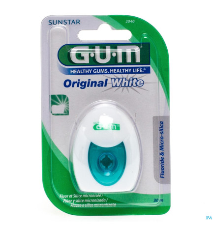 GUM – Original White Fil Dentaire Cire Fluore 30m
