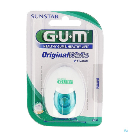 GUM – Original White Fil Dentaire Cire Fluore 30m