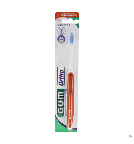 GUM – Brosse A Dents Orthodontique Coupe V 3 Rangs