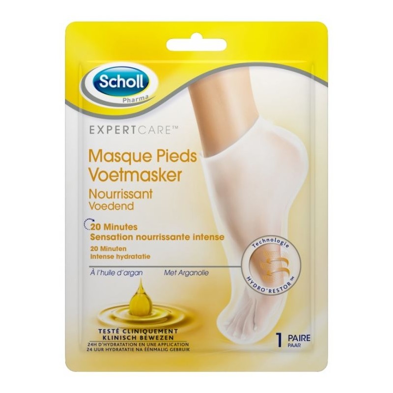 Scholl Masque Chaussette Pieds Huile Argan X2