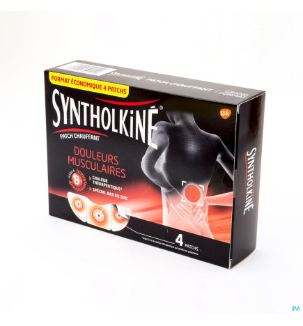 Syntholkiné – Patch chauffant auto-adhésif 8h, grand modèle x4