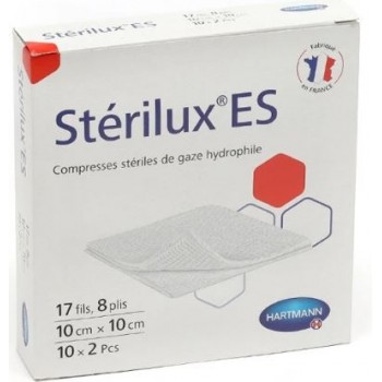 Sterilux Es Compresse Sterile 10cm X 10cm Sac2 10