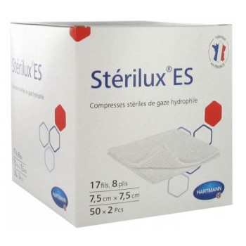 Sterilux Es Compresse Sterile 7cm5 X 7cm5 Sac2 50