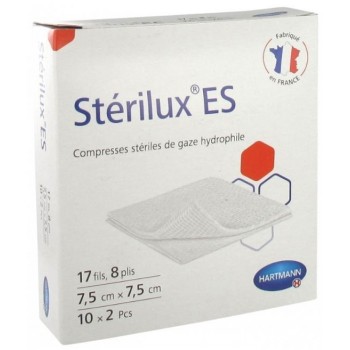Sterilux Es Compresse Sterile 7cm5 X 7cm5 Sac2 10