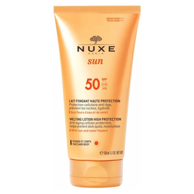 Nuxe Sun Lait Fondant Haute Protection Spf50 Tube 150ml