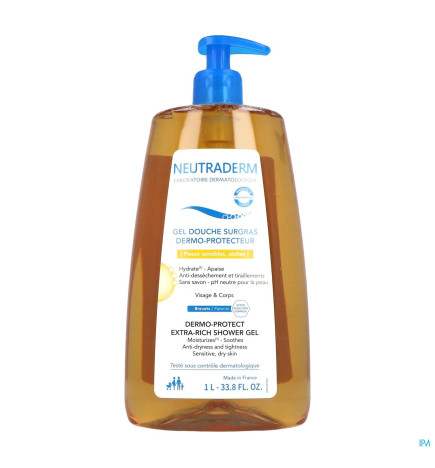 NEUTRADERM – Gel douche surgras dermo-protecteur, 1 L