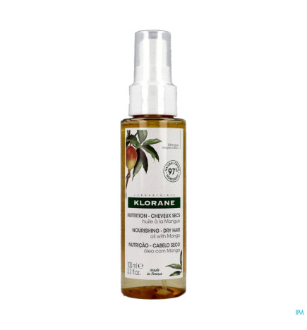 Klorane – nutrition huile beurre de mangue, spray, 100 ml
