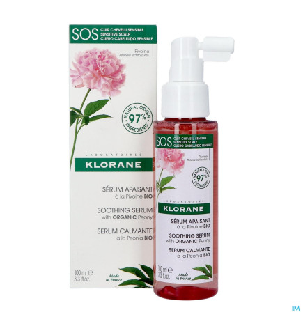 Klorane – sérum SOS apaisant à la pivoine bio, 100 ml