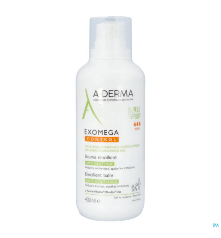 A-DERMA – Exomega Baume Émollient Anti-Grattage Pompe, 400 ml