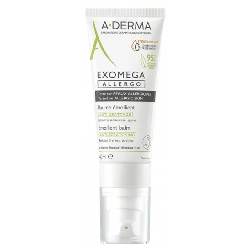 A-Derma Exomega Allergo Baume Emollient Antigrattage 40ml