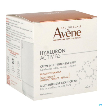 AVENE – Hyaluron Activ B3 Crème multi-intensive nuit, 40 ml